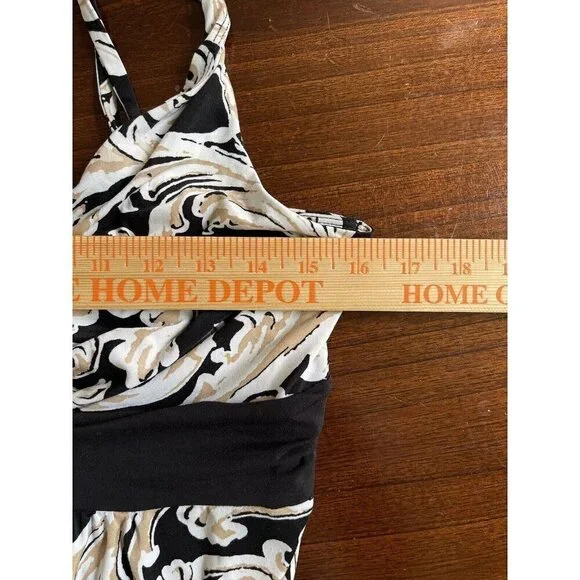 Soma Elegant Black and Cream Maxi Dress - Picture 7 of 7